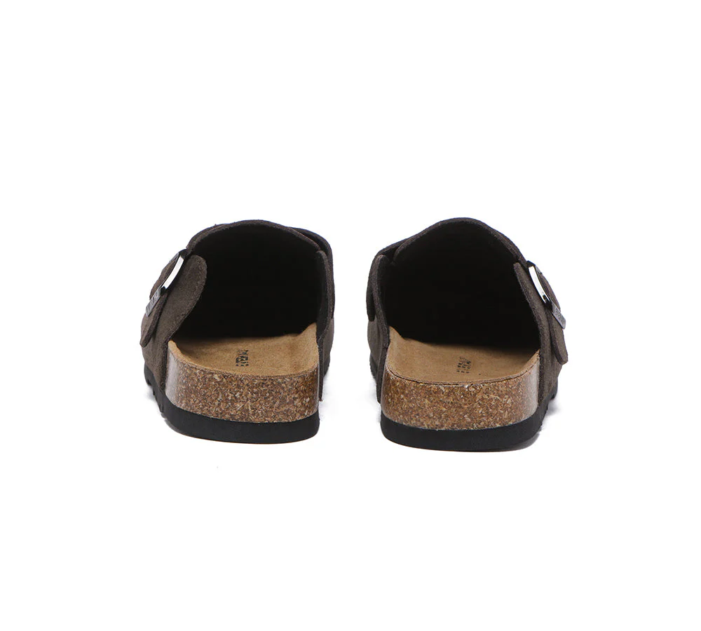 EVERAU® Adjustable Buckled Straps Slip-on Flat Sandal Slides Mason - Image 20