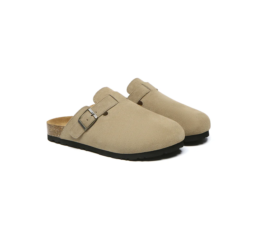 EVERAU® Adjustable Buckled Straps Slip-on Flat Sandal Slides Mason - Image 21