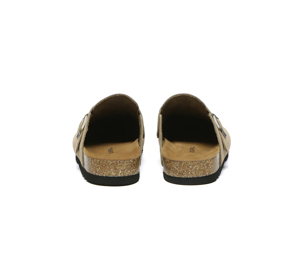 EVERAU® Adjustable Buckled Straps Slip-on Flat Sandal Slides Mason - Image 26