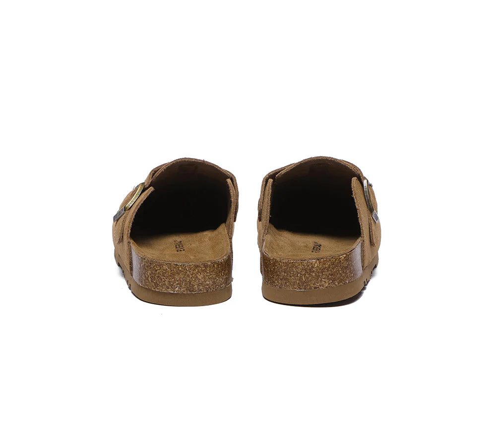EVERAU® Adjustable Buckled Straps Slip-on Flat Sandal Slides Mason - Image 8