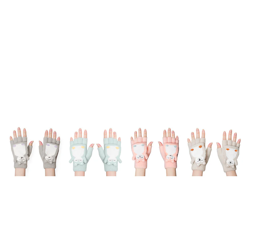 EVERAU® Fingerless Ultra Plush Knit Bearling Gloves - Image 2