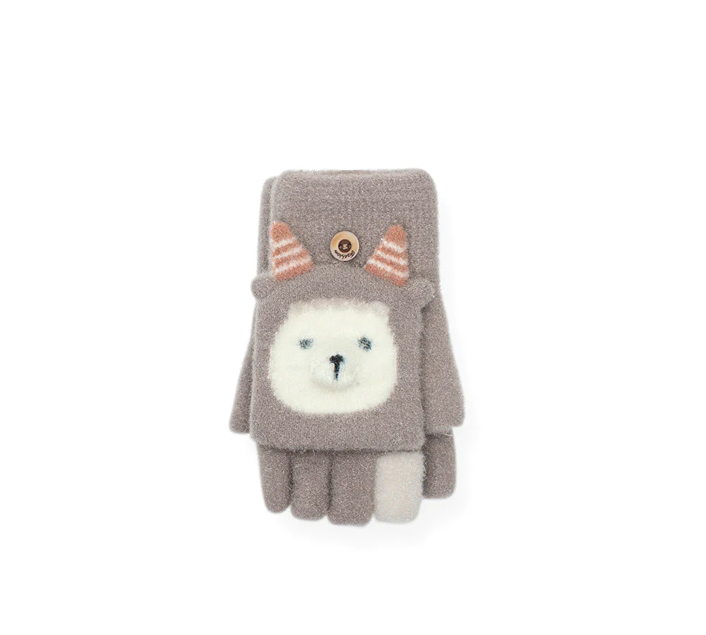 EVERAU® Fingerless Ultra Plush Knit Ewe Gloves - Image 11