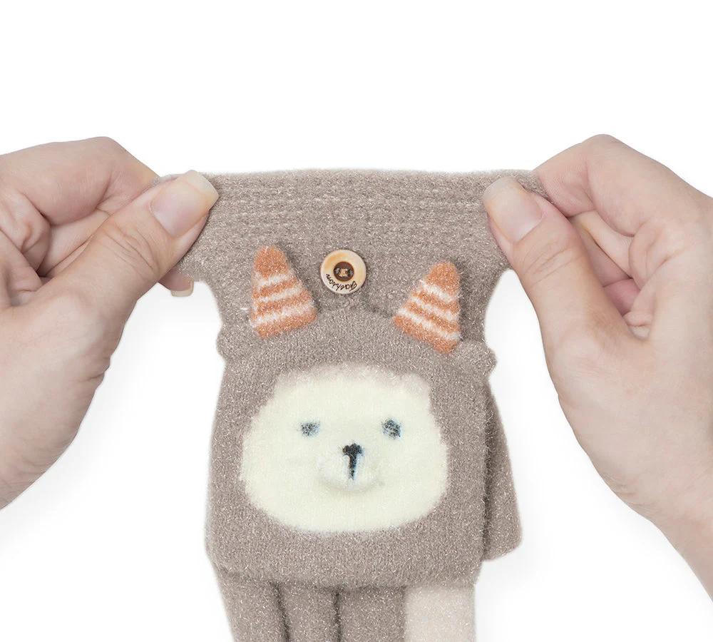 EVERAU® Fingerless Ultra Plush Knit Ewe Gloves - Image 14