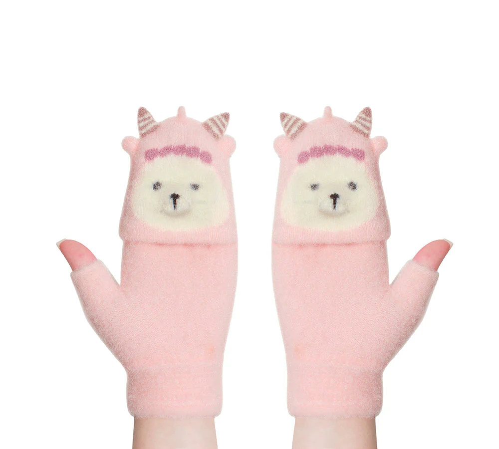 EVERAU® Fingerless Ultra Plush Knit Ewe Gloves - Image 24