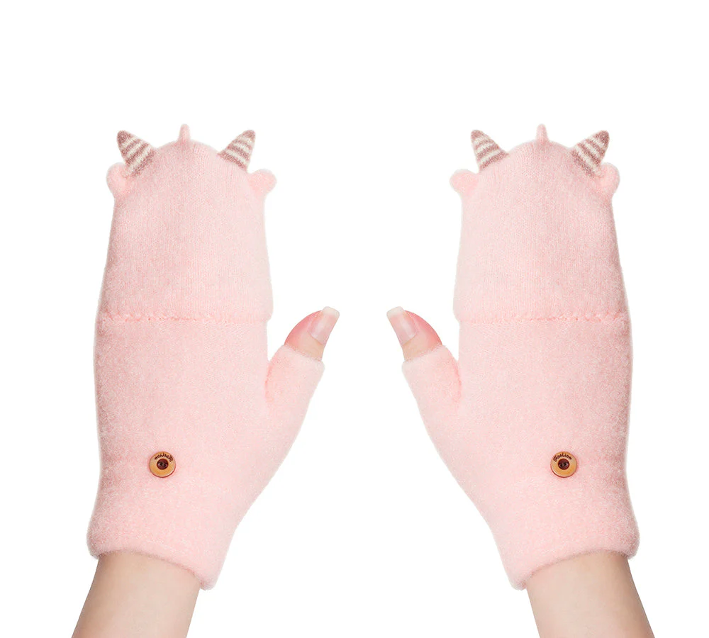 EVERAU® Fingerless Ultra Plush Knit Ewe Gloves - Image 25