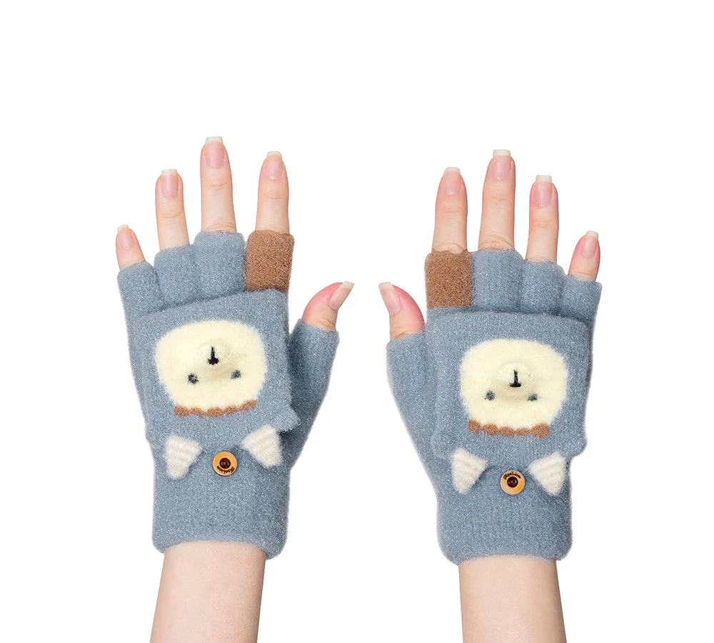 EVERAU® Fingerless Ultra Plush Knit Ewe Gloves - Image 30