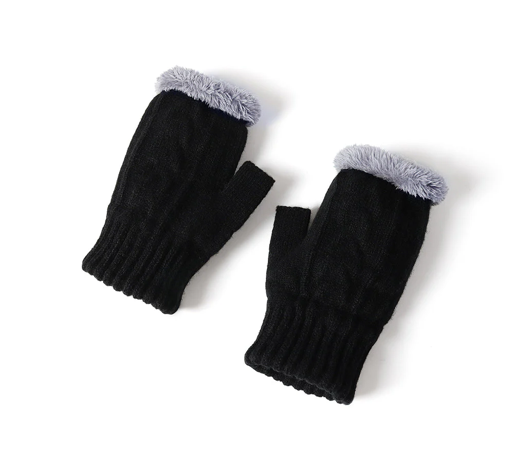 EVERAU® Fingerless Ultra Plush Knit Gloves - Image 14
