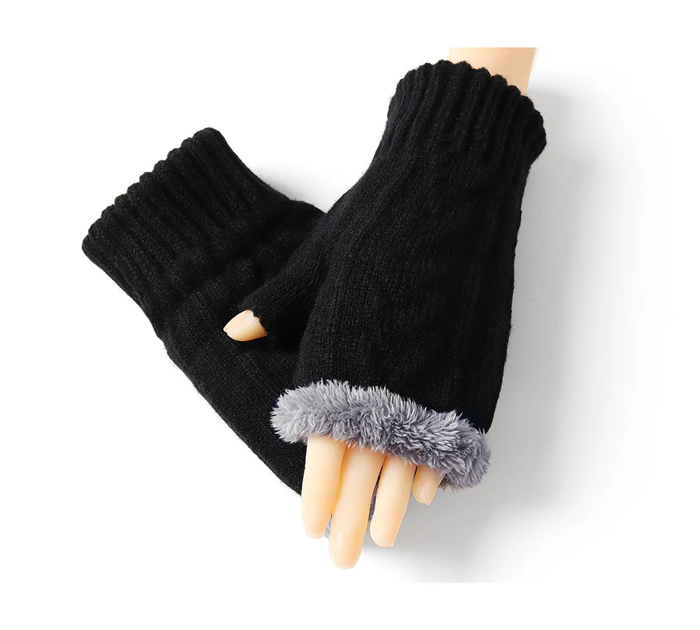 EVERAU® Fingerless Ultra Plush Knit Gloves - Image 18