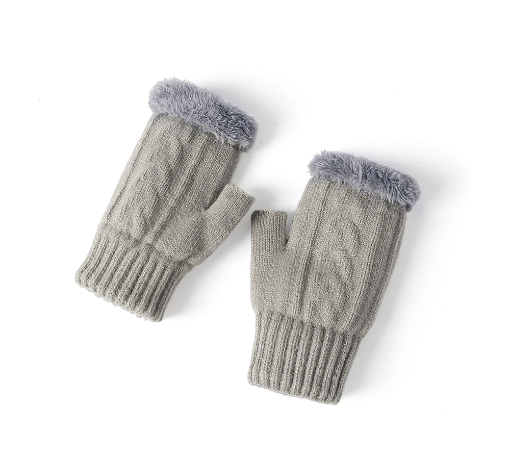 EVERAU® Fingerless Ultra Plush Knit Gloves - Image 2