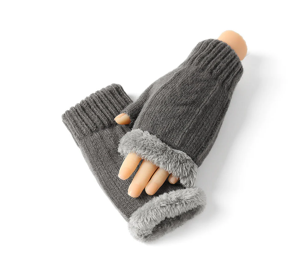 EVERAU® Fingerless Ultra Plush Knit Gloves - Image 24