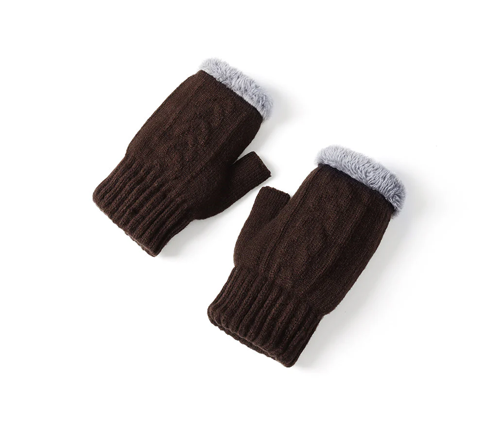 EVERAU® Fingerless Ultra Plush Knit Gloves - Image 26
