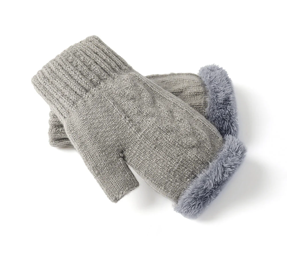 EVERAU® Fingerless Ultra Plush Knit Gloves - Image 3