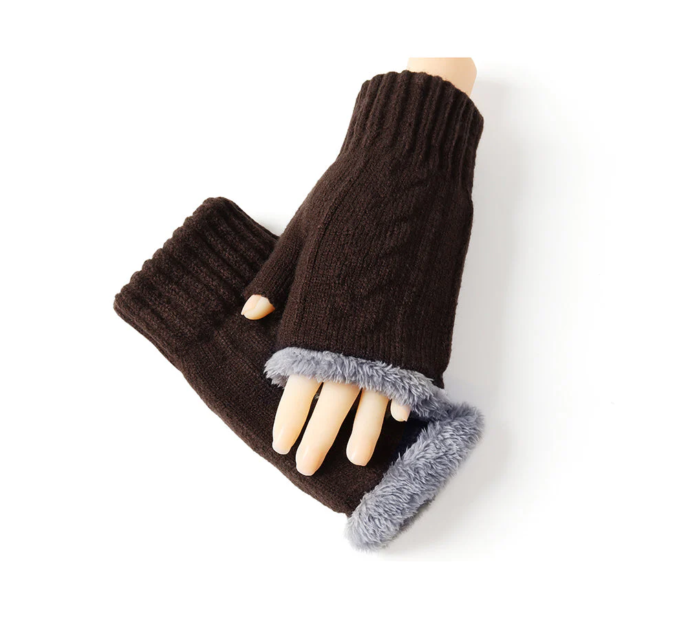 EVERAU® Fingerless Ultra Plush Knit Gloves - Image 30