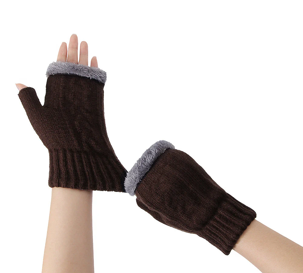 EVERAU® Fingerless Ultra Plush Knit Gloves - Image 31
