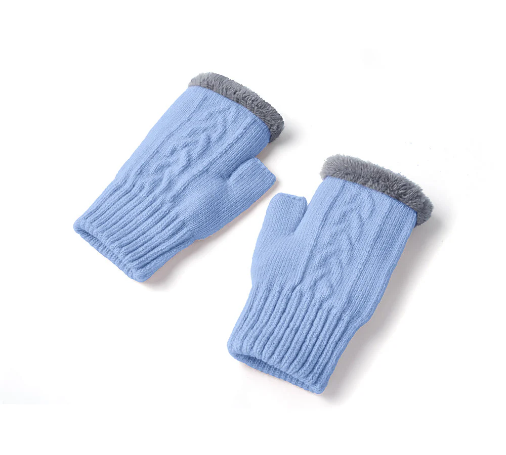 EVERAU® Fingerless Ultra Plush Knit Gloves - Image 32