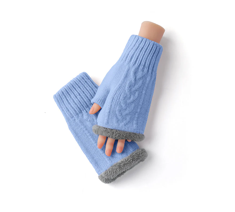 EVERAU® Fingerless Ultra Plush Knit Gloves - Image 36