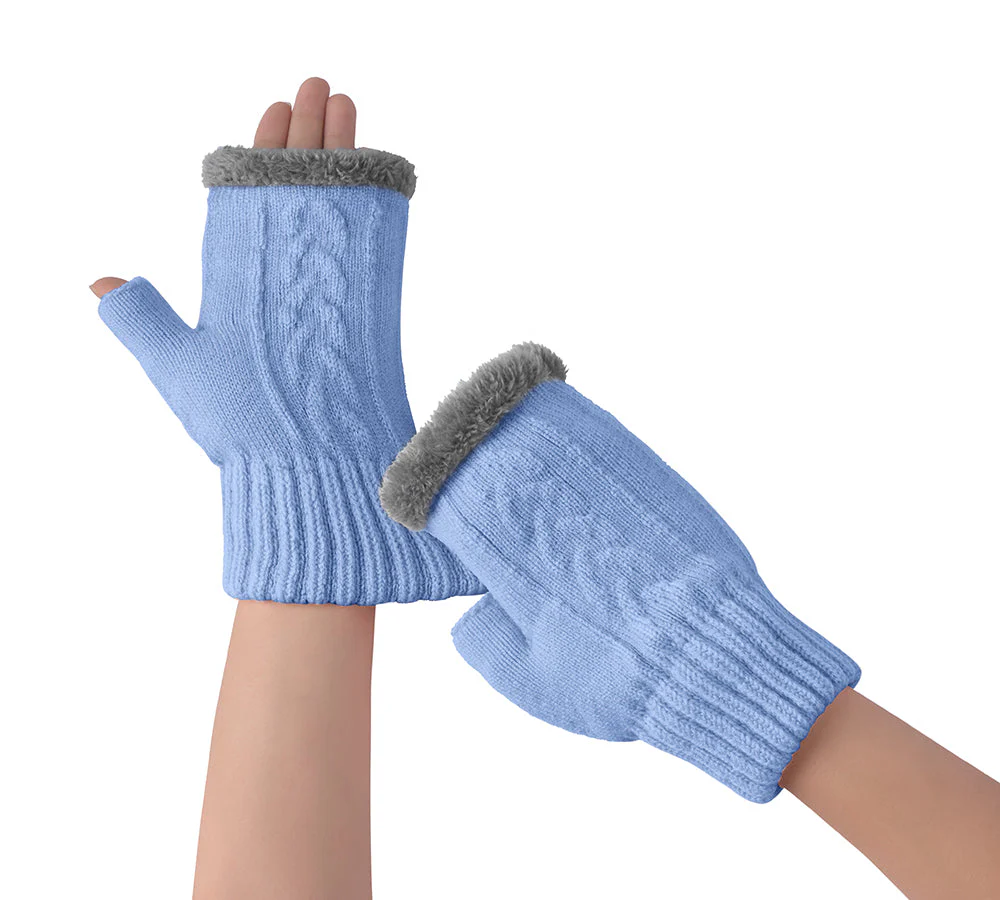 EVERAU® Fingerless Ultra Plush Knit Gloves - Image 37