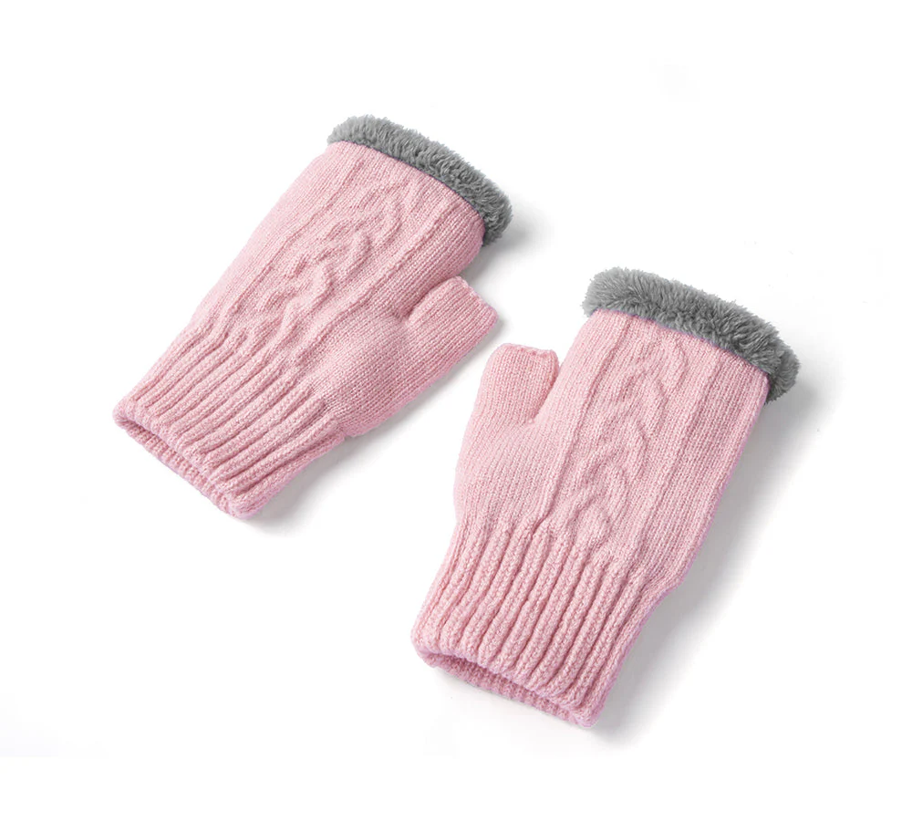 EVERAU® Fingerless Ultra Plush Knit Gloves - Image 38