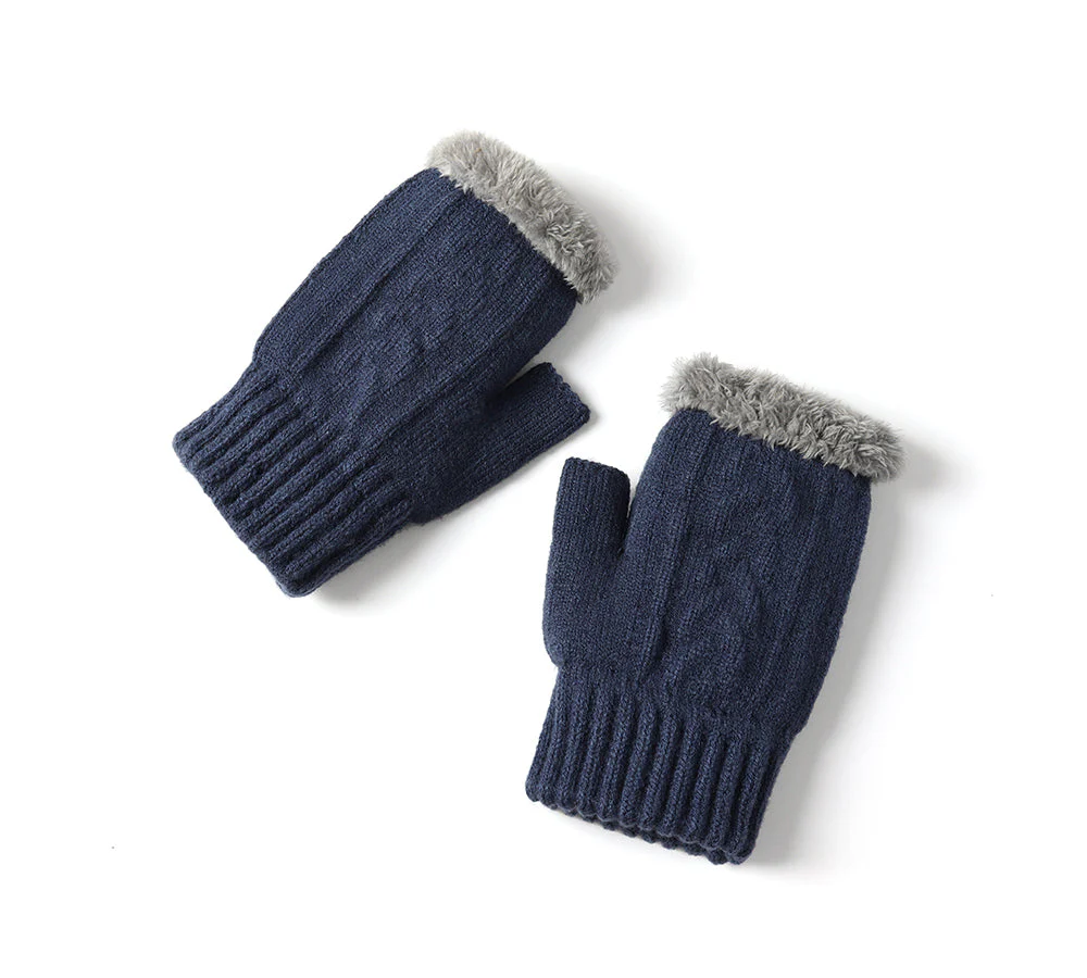EVERAU® Fingerless Ultra Plush Knit Gloves - Image 44