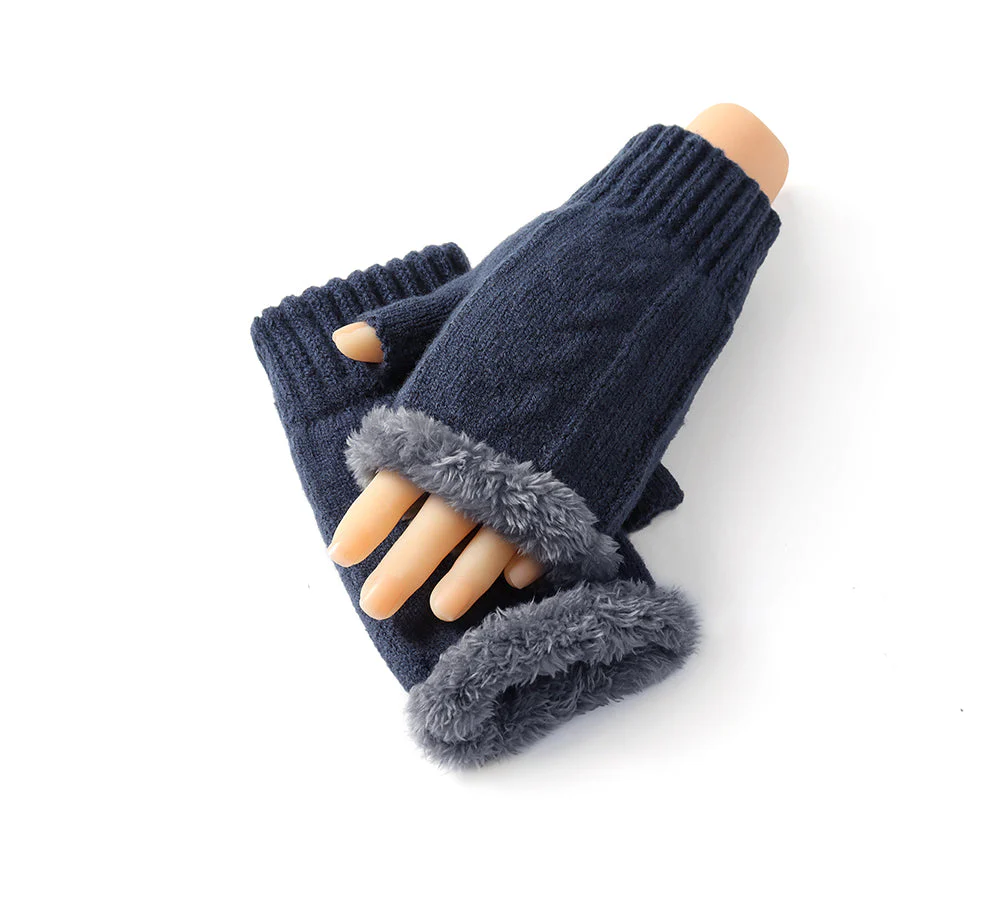 EVERAU® Fingerless Ultra Plush Knit Gloves - Image 48