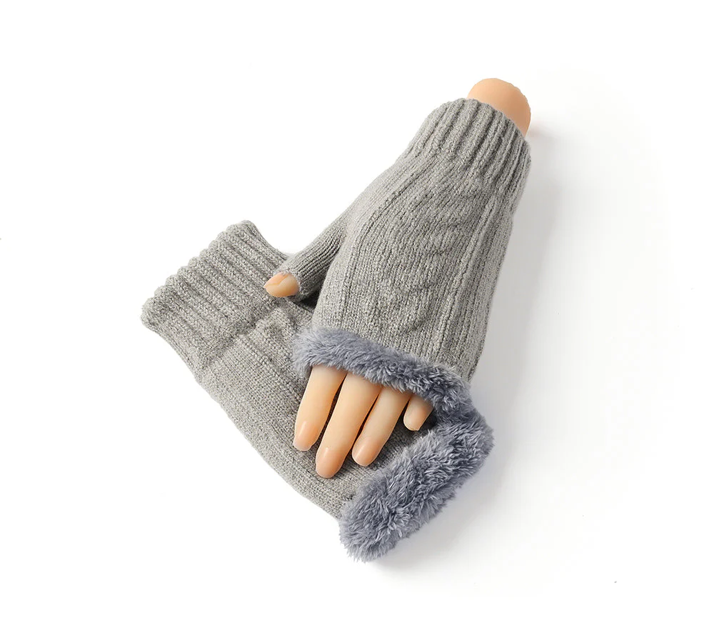 EVERAU® Fingerless Ultra Plush Knit Gloves - Image 6