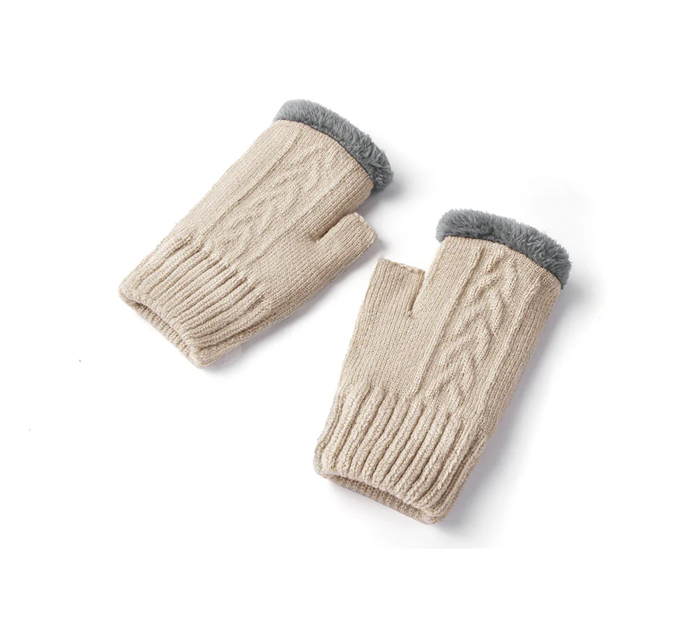 EVERAU® Fingerless Ultra Plush Knit Gloves - Image 8