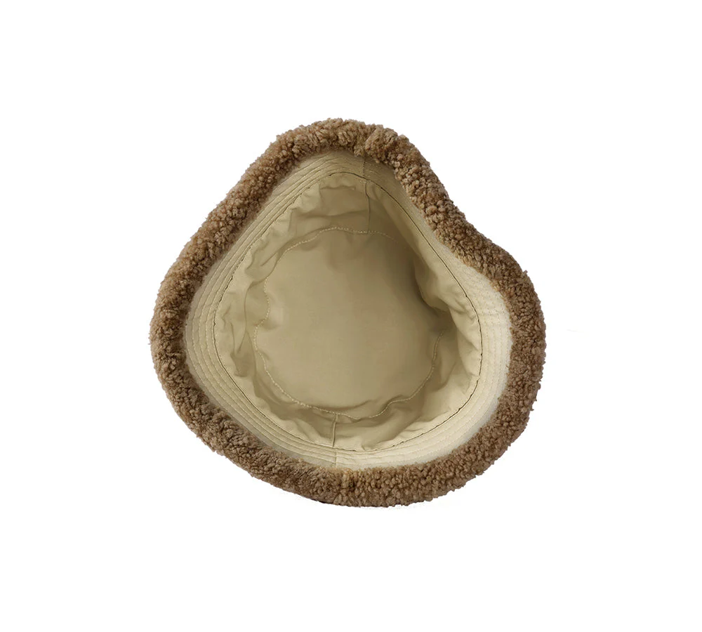 EVERAU® Fluffy Sheepskin Wool Bucket Hat Cloude - Image 4