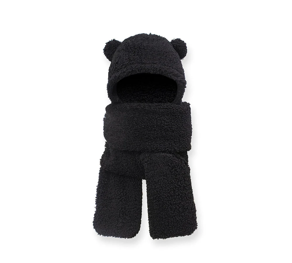 EVERAU® Hat Scarf and Gloves 3 In 1 Cute Bear Plush Hat - Image 11