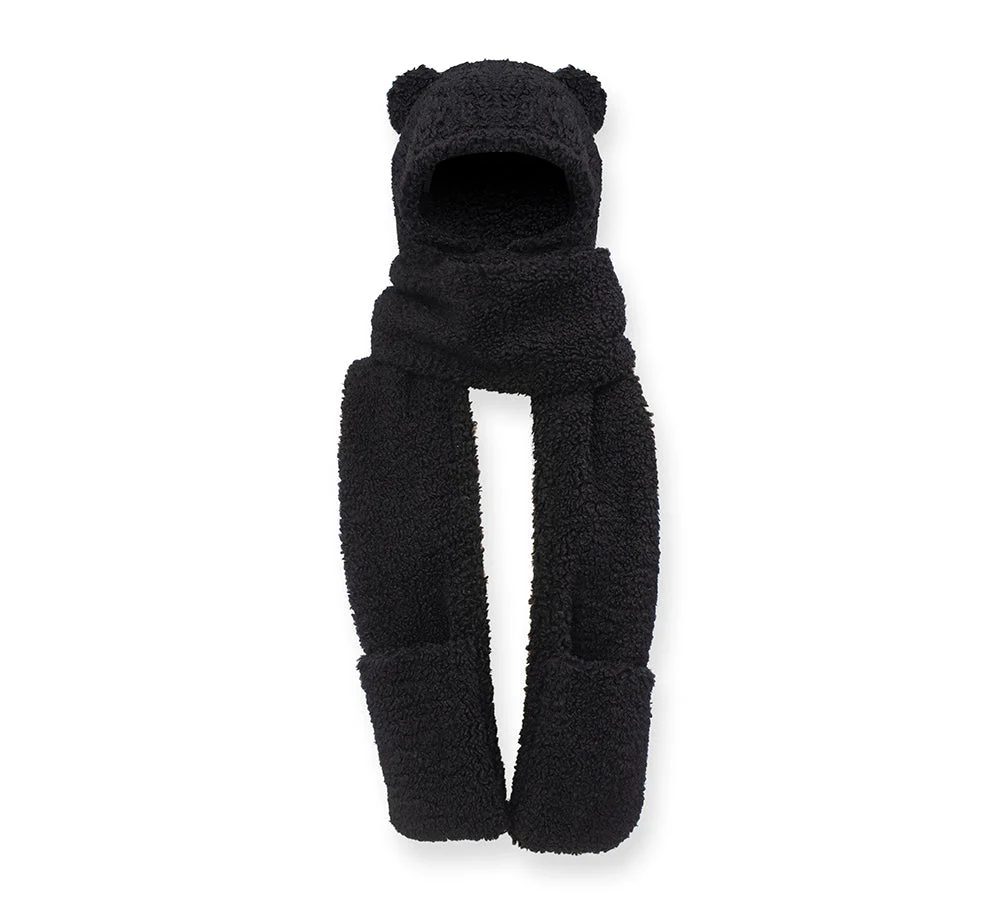 EVERAU® Hat Scarf and Gloves 3 In 1 Cute Bear Plush Hat - Image 12