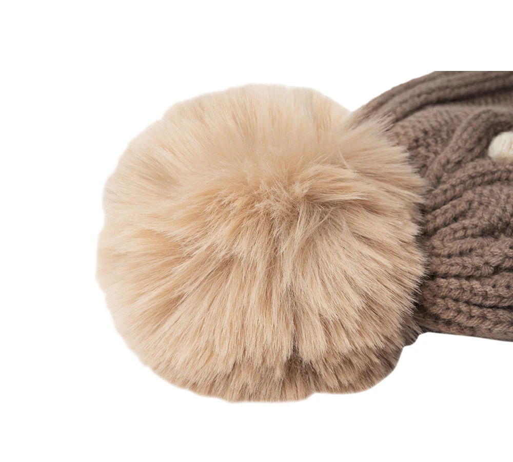 EVERAU® Kids Pom Pom Beanie and Scarf Gift Set Snell - Image 17