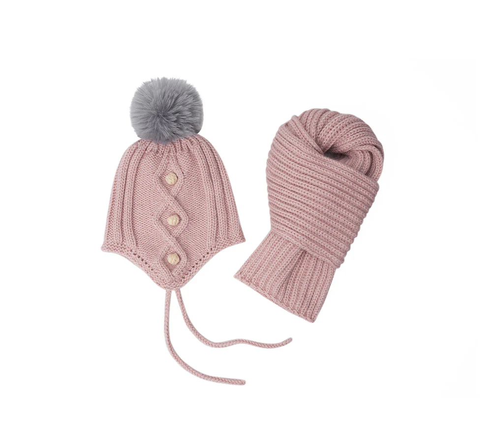 EVERAU® Kids Pom Pom Beanie and Scarf Gift Set Snell - Image 23