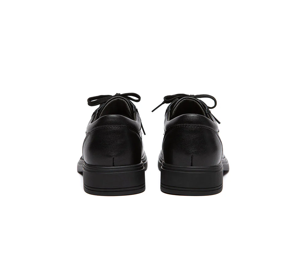 EVERAU® Senior Black Leather School Shoes - Image 6