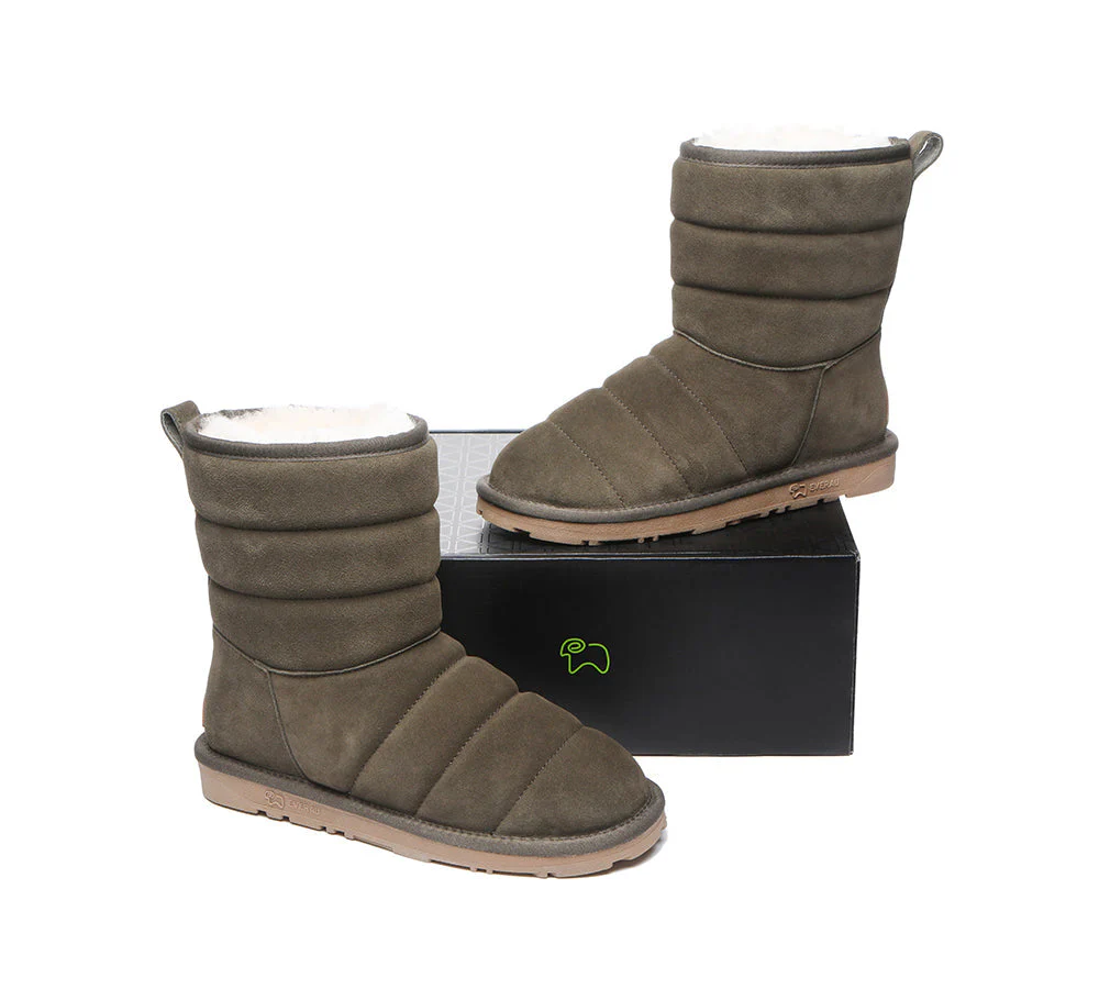 EVERAU® UGG Sheepskin Wool Boots Short Puffer - Image 10