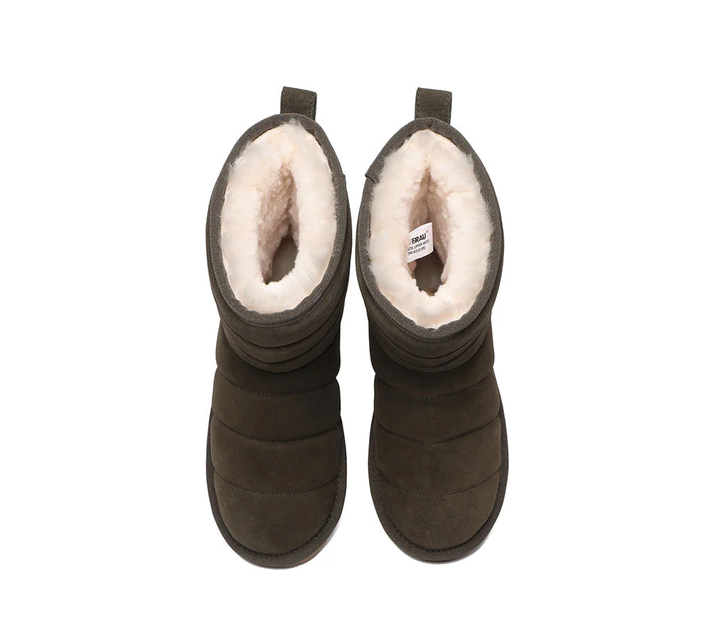 EVERAU® UGG Sheepskin Wool Boots Short Puffer - Image 12