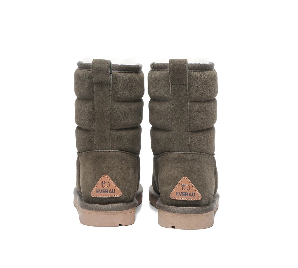 EVERAU® UGG Sheepskin Wool Boots Short Puffer - Image 13