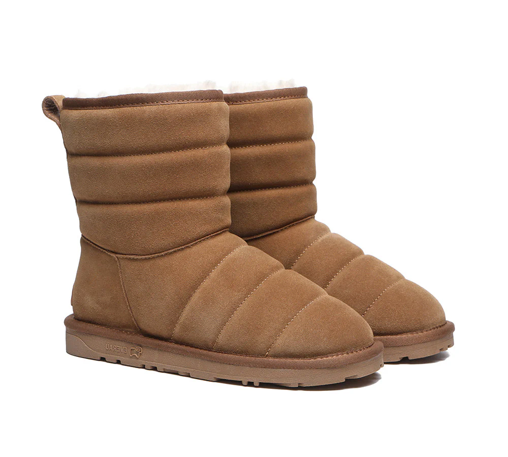 EVERAU® UGG Sheepskin Wool Boots Short Puffer - Image 14