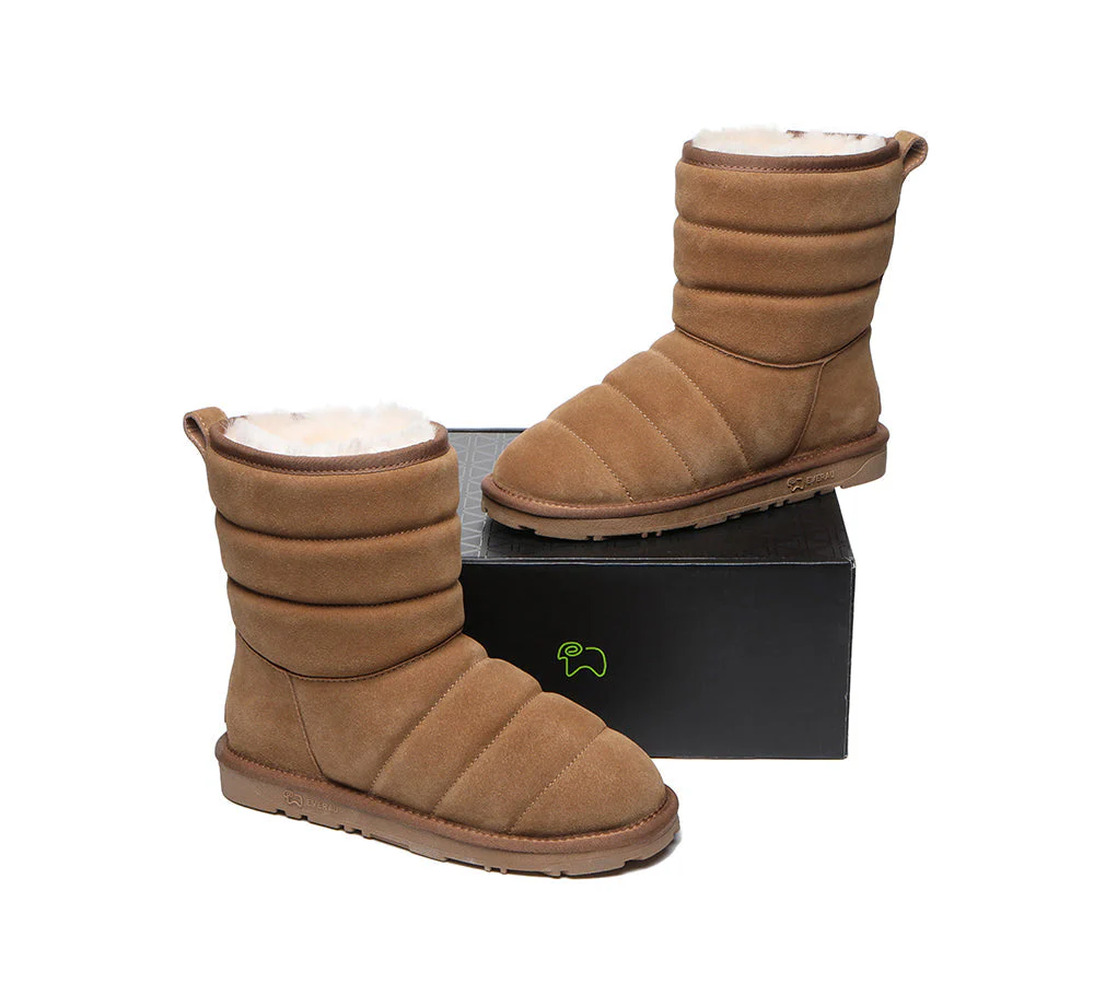 EVERAU® UGG Sheepskin Wool Boots Short Puffer - Image 16