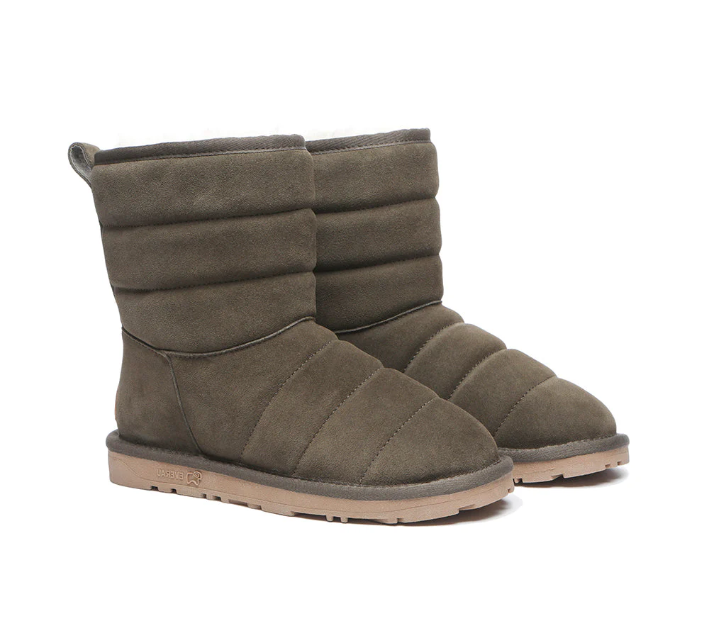 EVERAU® UGG Sheepskin Wool Boots Short Puffer - Image 8