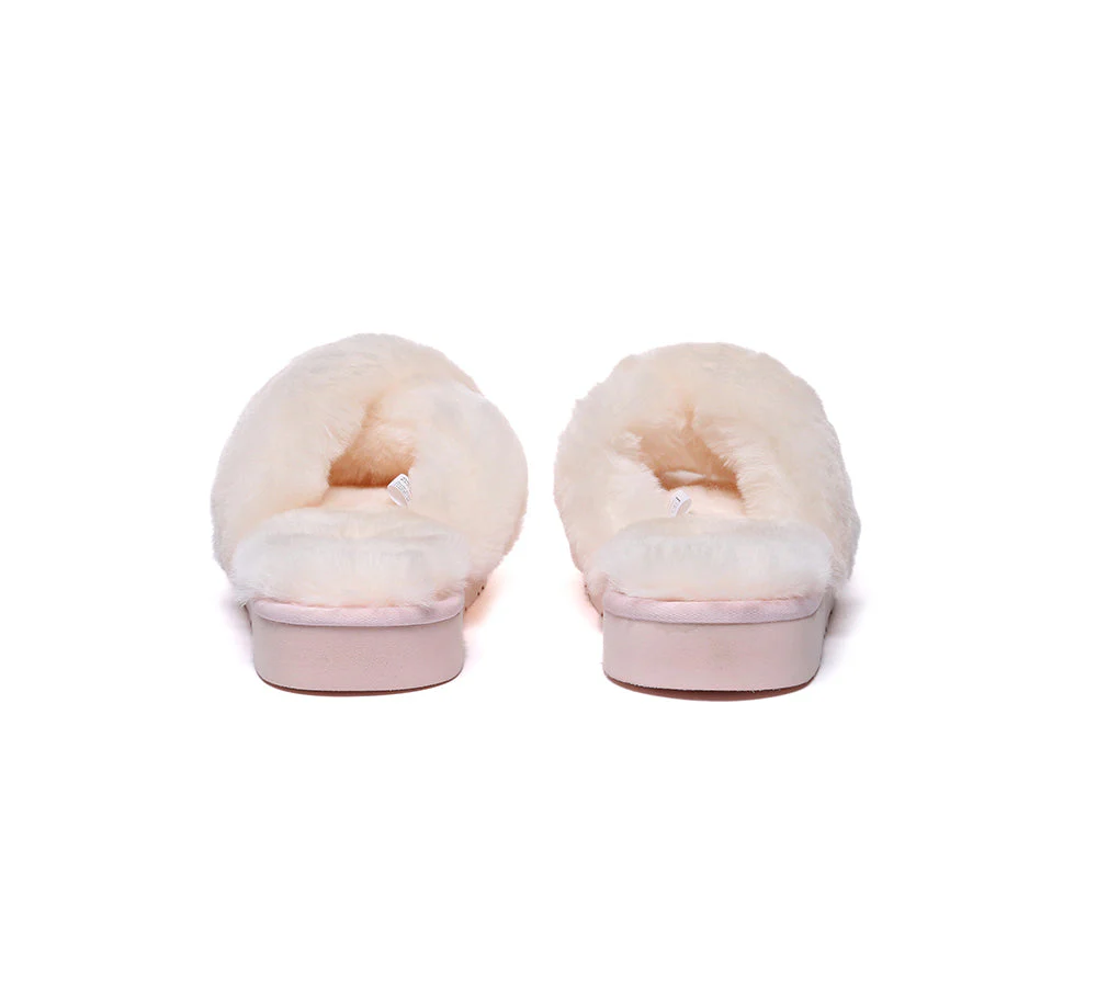 EVERAU® UGG Women Crossover Fluffy Slides Leanna - Image 14