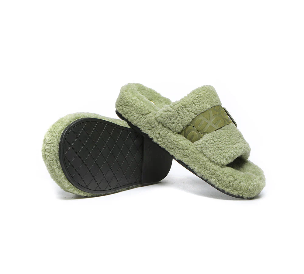 EVERAU® UGG Women Curly Sheepskin Wool Slippers Croft - Image 10