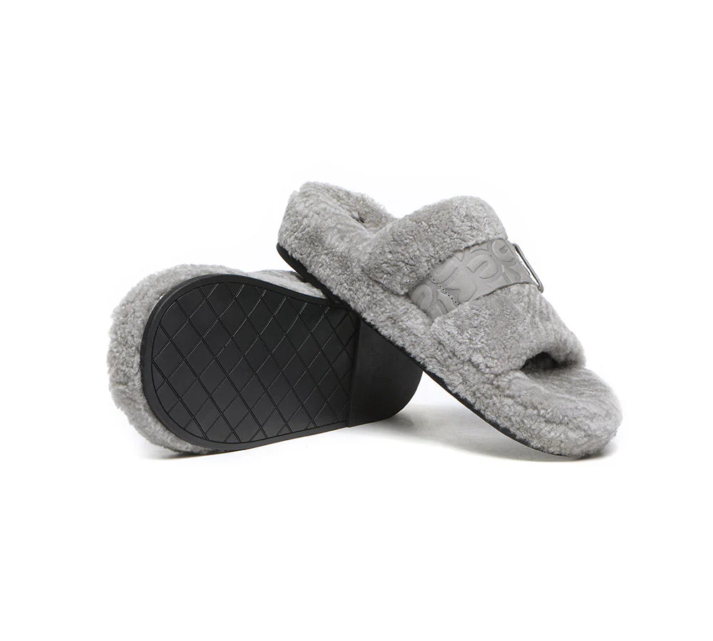 EVERAU® UGG Women Curly Sheepskin Wool Slippers Croft - Image 16
