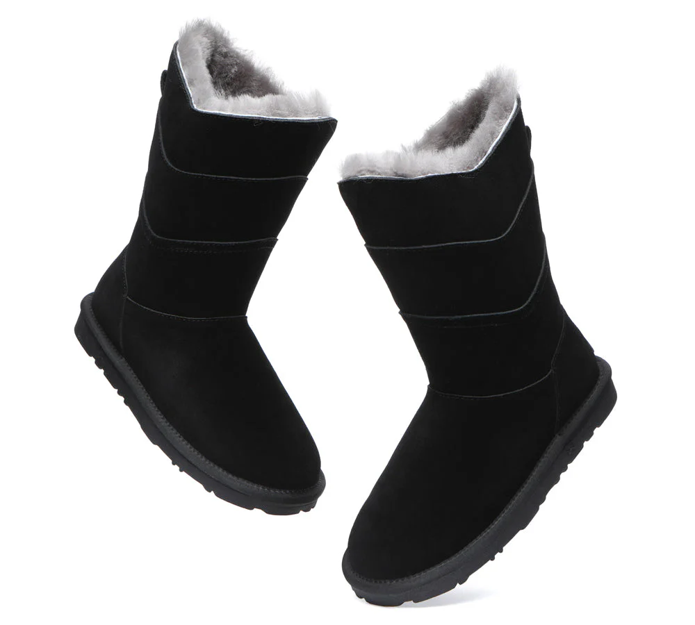 EVERAU® UGG Women Premium Australian Sheepskin Wool Tall Boots Swanston 3 Panel - Image 11