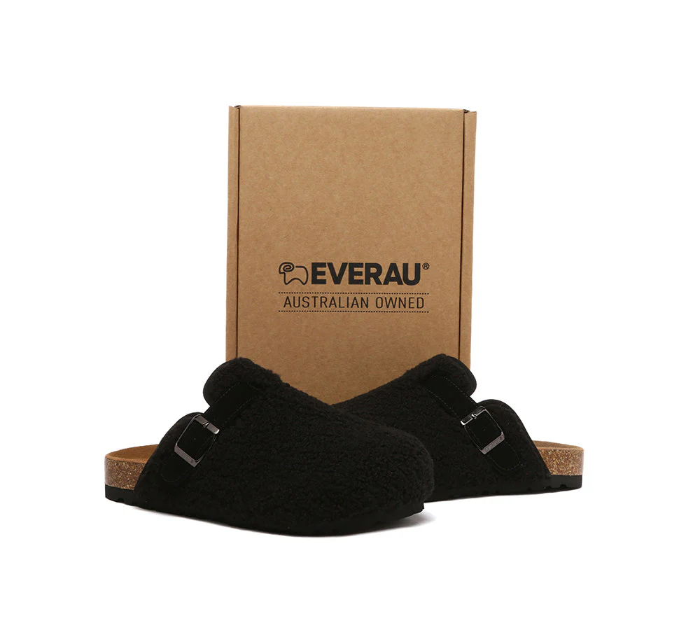 EVERAU® UGG Women Shearling Buckle Sandal Slides Greta - Image 10