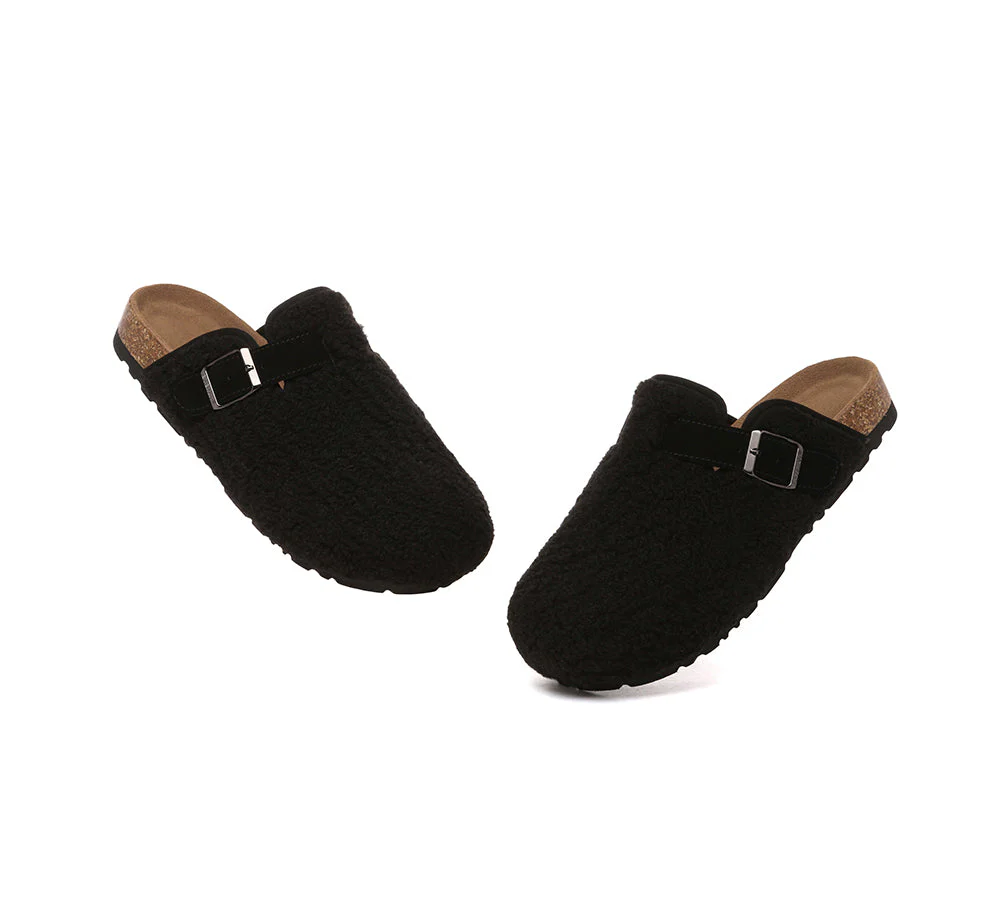 EVERAU® UGG Women Shearling Buckle Sandal Slides Greta - Image 11