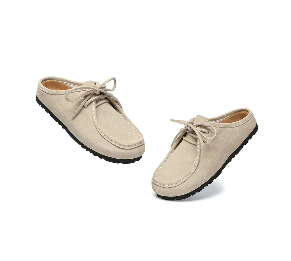 EVERAU® Unisex Suede Lace Up Slip On Casual Mules Yancy - Image 12