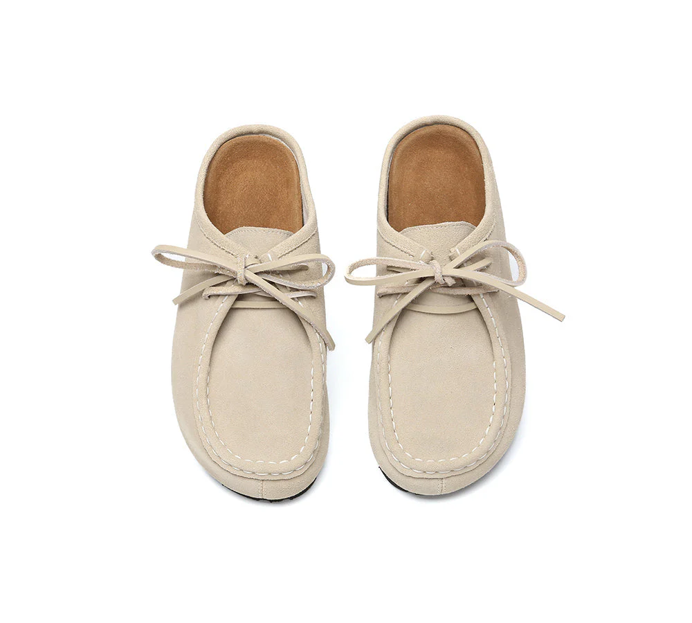 EVERAU® Unisex Suede Lace Up Slip On Casual Mules Yancy - Image 13