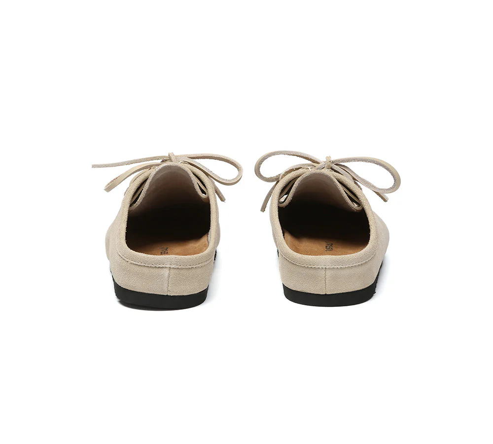 EVERAU® Unisex Suede Lace Up Slip On Casual Mules Yancy - Image 14