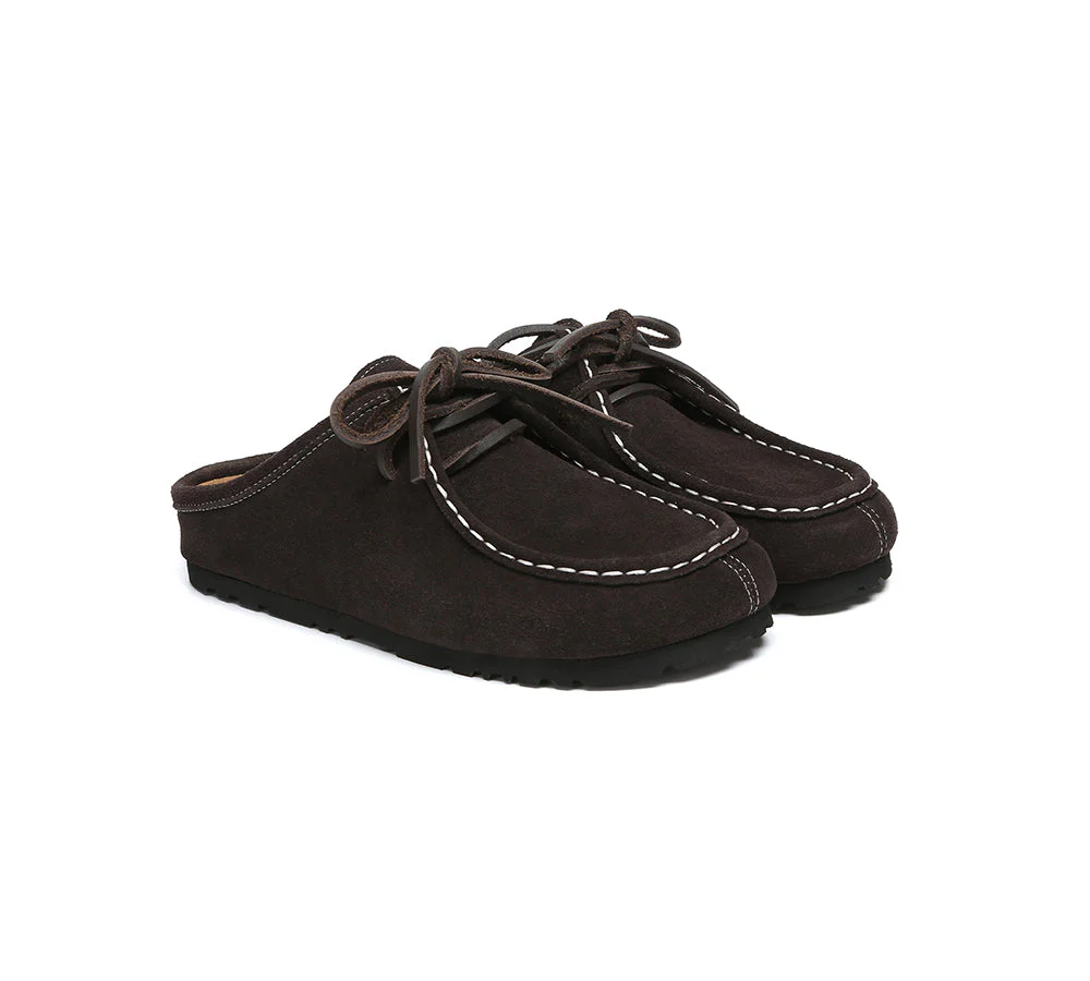 EVERAU® Unisex Suede Lace Up Slip On Casual Mules Yancy - Image 15