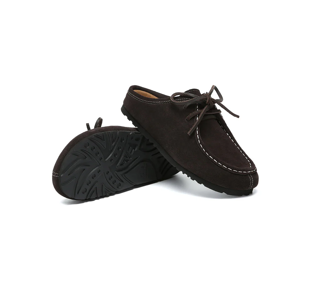 EVERAU® Unisex Suede Lace Up Slip On Casual Mules Yancy - Image 16