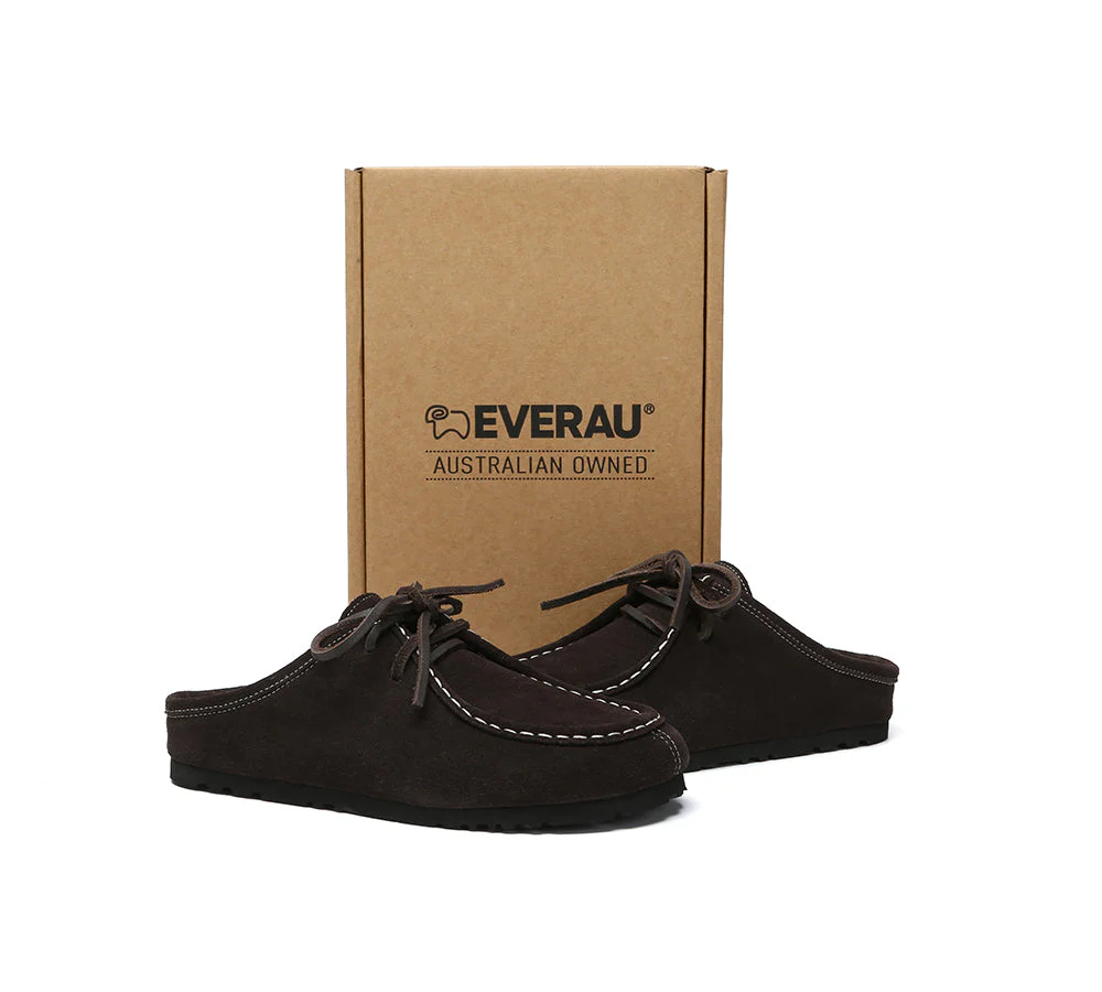 EVERAU® Unisex Suede Lace Up Slip On Casual Mules Yancy - Image 17